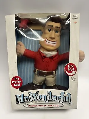 VINTAGE NOS Mr. Wonderful Talking Doll 2003 RARE Red Shirt With Rose And Box • $70