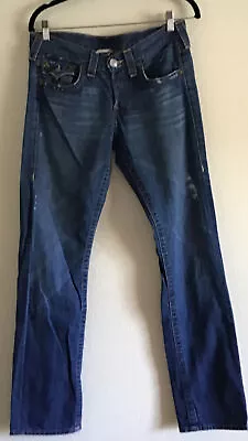 True Religion Blue Jeans Size 27 Great Look Quality Well Made Jordan Model • $25