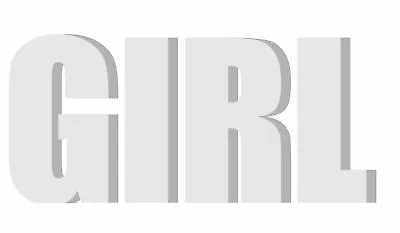 £460 • Buy 1200mm High Polystyrene Letters `GIRL` . 200mm Thick