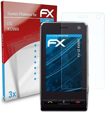 AtFoliX 3x Screen Protection Film For LG KU990i Screen Protector Clear • £11.49