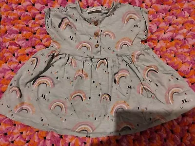 Next Baby Size Up To 3 Months Blue Rainbow Dress Buttons Sparkly • £0.99