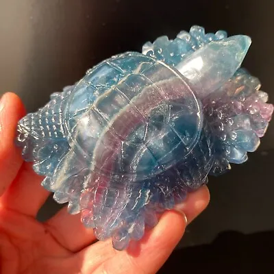 319g Natural Fluorite Ocean World CarvingQuartz Crystal Sea World Decor • $0.01
