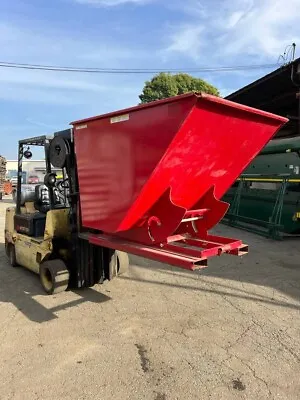 Forklift Self Dumping Hopper-2 Yard Cap-forklift Dumpster-ontario Calif. • $1499.99