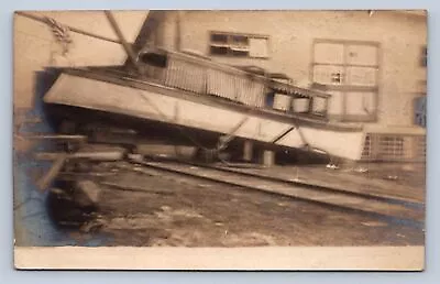 J97/ Whitehall Michigan RPPC Postcard C1910 Boat Drydock Work  401 • $25.30