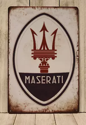 Maserati Automobile Tin Metal Poster Sign Italian Car Service Man Cave Garage Xz • $10.97