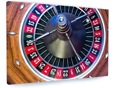 Roulette Table Wheel Gambling Canvas Picture Print Wall Art  • £19.98