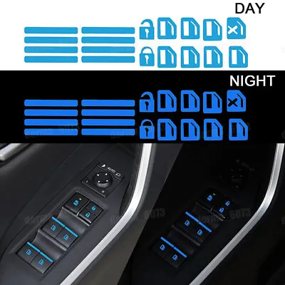 Blue Car Sticker Door Window Switch Luminous Sticker Night Safety Accessories • $2.66