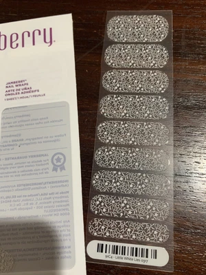 $4.50 • Buy Jamberry Nail Wraps - Half Sheet - “Little White Lies”