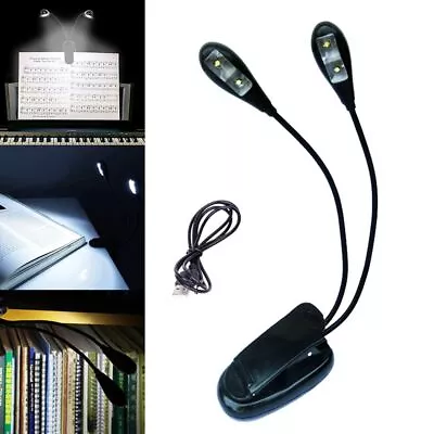 Clip Lamp Music Stand Light Music Score Light 2/4/8 LEDs Light Reading Lights • $11.36