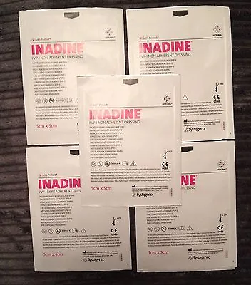 Inadine  5cm X 5cm Non Adherent Iodine Dressings X5 • £3.40