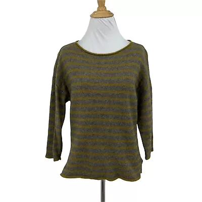 $39.94 • Buy Eileen Fisher Yak Wool Sweater Women's Petite Size M Stripe Pullover Long Sleeve
