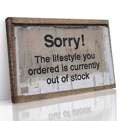 BANKSY Sorry Lifestyle Graffiti Canvas Art Wall Art Print Picture Poster Decor • £11.99