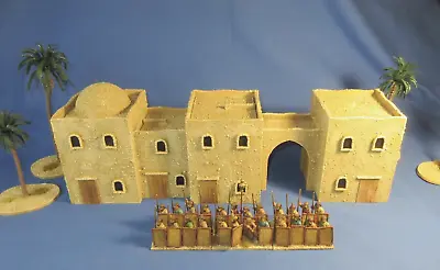 28mm WARGAMES ARAB AFGHAN BIBLICAL ARCHED GATEWAY & 4 ATTACHED BUILDINGS Set 49 • £15