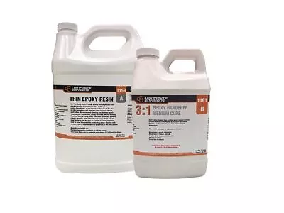 THIN- 3:1 Two Part Thin Epoxy Resin System - Kit Size 1.33 Gallons • $141.46