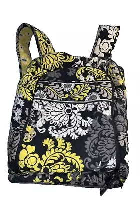 Vera Bradley BAROQUE Black And Yellow Backpack With Laptop Compartment • $19.99