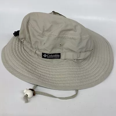 Columbia Bucket Hat Cap Men Adult Beige Hike Outdoors Rain Fish Climb Sun • $15.20