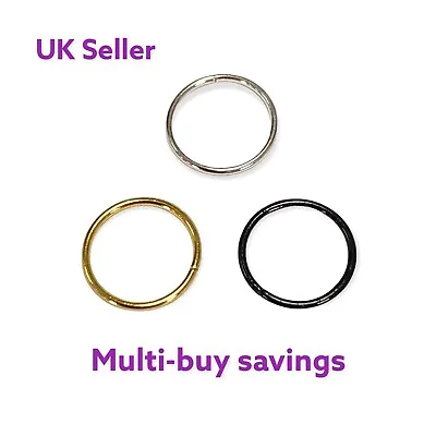 Small Thin 925 Sterling Silver Nose Hoop Helix Lip Septum Tragus Ring 8mm 10mm • £99.99