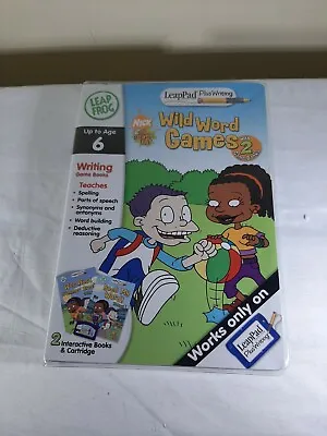 LEAP FROG LeapPad Plus Writing WILD WORD GAMES 2 Books+Cartridge ALL GROWN UP • £6.99