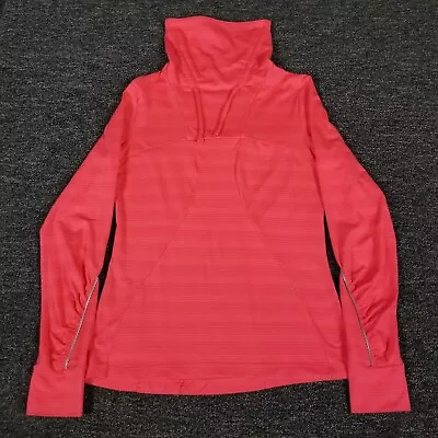 Mondetta Jacket Womens Medium Pink Athletic Running Drawstring Funnel Neck • $9.99