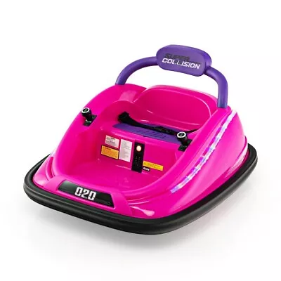 12V Kids Bumper Car Ride On Toy W/Remote Control & 360 Degree Spin Rotation Pink • $138.97