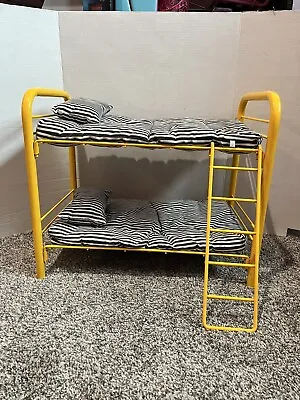 American Girl Of Today Pleasant Company  Yellow Metal Doll Bunk Bed With Pillows • $40