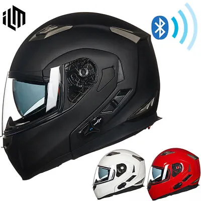 ILM Bluetooth Integrated Motorcycle Helmet Modular Flip Up Full Face IntercomDOT • $291.13