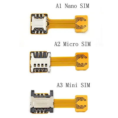 Hybrid Dual Micro Nano SIM Card Adapter Converter Extension  Slot Andr ZP • $1.98