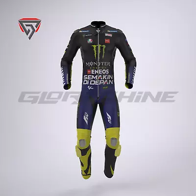 Valentino Rossi SEMAKIN DIDEPAN Motorbike Leather Racing Suit Yamaha MotoGP 2019 • $240