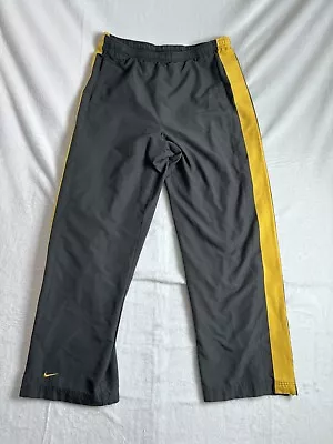 VTG Y2K Nike Black Yellow Active Sweatpants Men's Large 34  X 30  Inseam • $24.99