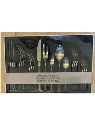 Disney Parks 16 Piece Flatware Set Icon Mickey Mouse Silverware Ears Black • $75