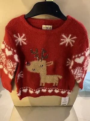12 18 Months Girls Christmas Jumper New With Tags  • £4