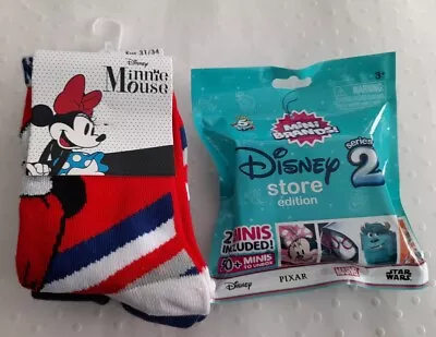 New Mini Brands Disney Store Edition Series 2 - Minnie Mouse Socks X3 Size 12-1 • £6.49