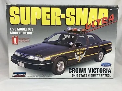 Lindberg Super Snap Ultra Model Crown Victoria Ohio State Hwy. Patrol 1/25 • $14.99