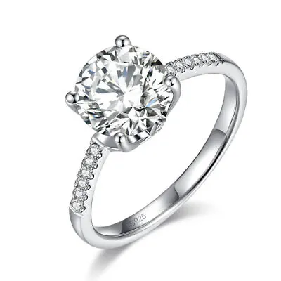 2 Carat Moissanite Diamond (8 Mm) Engagement Ring 925 Sterling Silver  • $195