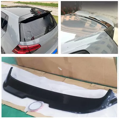 Black OS Rear Window Roof Spoiler Wing Lip For VW Golf7 MK7 7.5 GTI GTD 14~20 • $57.99