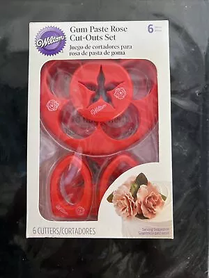 Wilton Gum Paste Rose Cut-Outs Set 6 Pieces NEW • $10