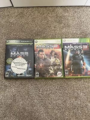 Mass Effect 1 Mass Effect 2 Mass Effect 3 Xbox 360 Lot • $19.99