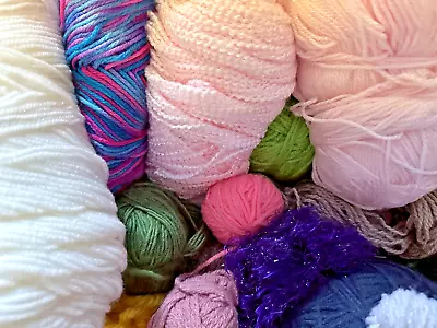 Huge 5 Lb. Pound Bulk Lot Mixed Color Yarn Acrylic Crochet Knit Crafts - Clean! • $25.76