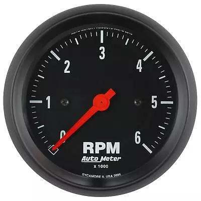 Auto Meter 2695 GAUGE TACHOMETER 3 3/8-in. 6K RPM IN-DASH Z-SERIES • $159.99