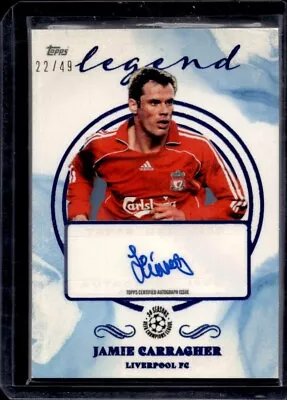 Topps Pearl 2022 Jamie Carragher Liverpool Fc Legend Autograph 22/49 • £5.50