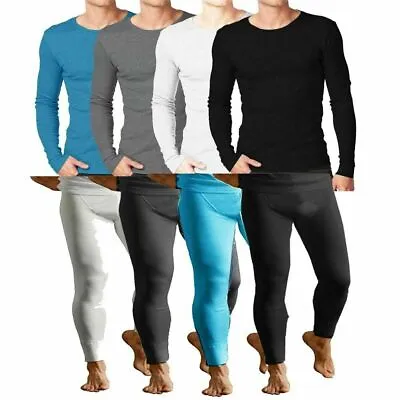 Full Set Mens Thermal Underwearlong Sleeve Vest Top  Long Johns All Sizes • £4.39