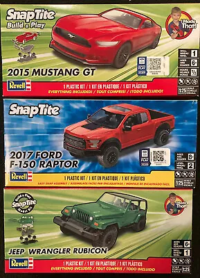 Revell SnapTite Model Kits (Jeep Mustang Raptor) - New In Box! -  YOU PICK! • $32.95