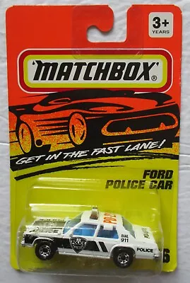 Matchbox Ford Police Car #16 1:64 Scale Diecast 1993 • $1.50