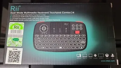 Rii I4 (10196) Mini Bluetooth Keyboard Touchpad Blacklit Wireless 2.4G USB • $29.99