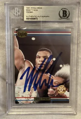 Mike Tyson AUTO SIGNED 1991 RINGLORDS PROMO SAMPLE BGS A Players International • $499.99