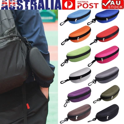 $9.26 • Buy Portable Zip Eye Glasses Sunglasses Clam Shell Hard Protector Case W/Carabiner