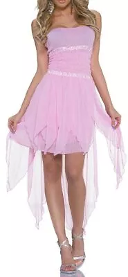 Sexy Miss Ladies Mullet High Low Bandeau Chiffon Dress Tip Dress • $39.83