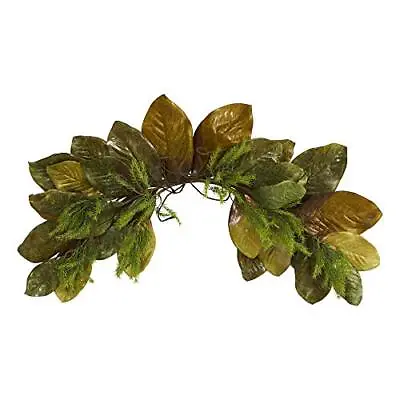  Mini 35in. Fall Magnolia Leaf Artificial Swag Green  • $48.25