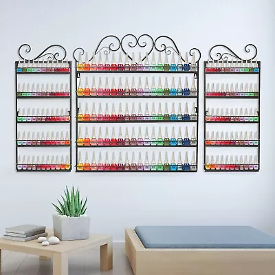 3/5/6 Tier Nail Polish Display Wall Rack Metal Organizer Fit Up To 120 Bottles • $21.99