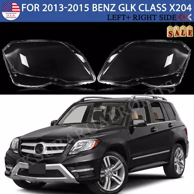 Clear Headlight Lens Cover For 2013-2015 Mercedes-Benz X204 GLK250 GLK300 GLK350 • $89.89